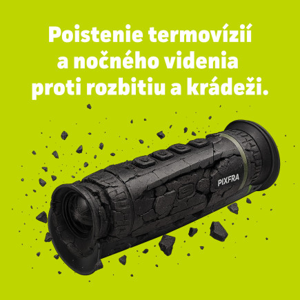 Poistenie termovízií a nočného videnia Pixfra proti rozbitiu a krádeži