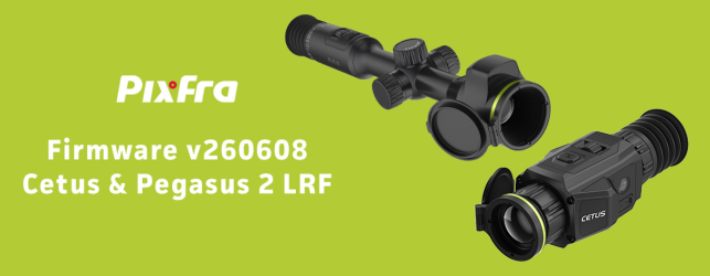 Nový firmware pre Pixfra Cetus a Pegasus 2 LRF (260608)